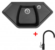 Sinks NAIKY 980 Metalblack + Vitalia GR 